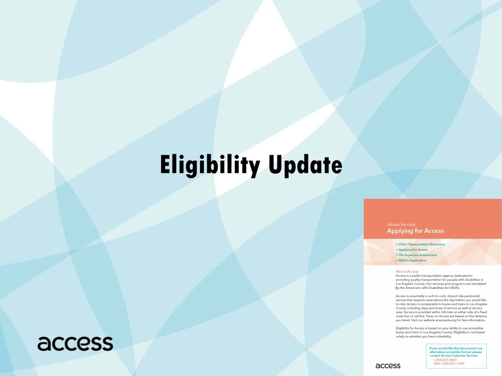 eligibility update