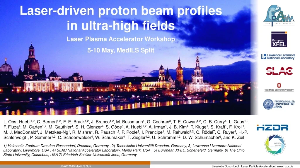 laser driven proton beam profiles in ultra high