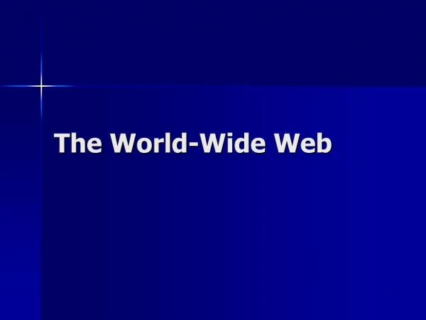 The World-Wide Web