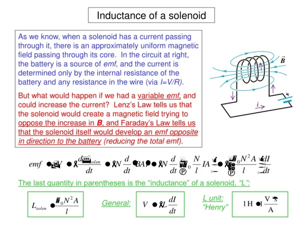 Inductance of a solenoid