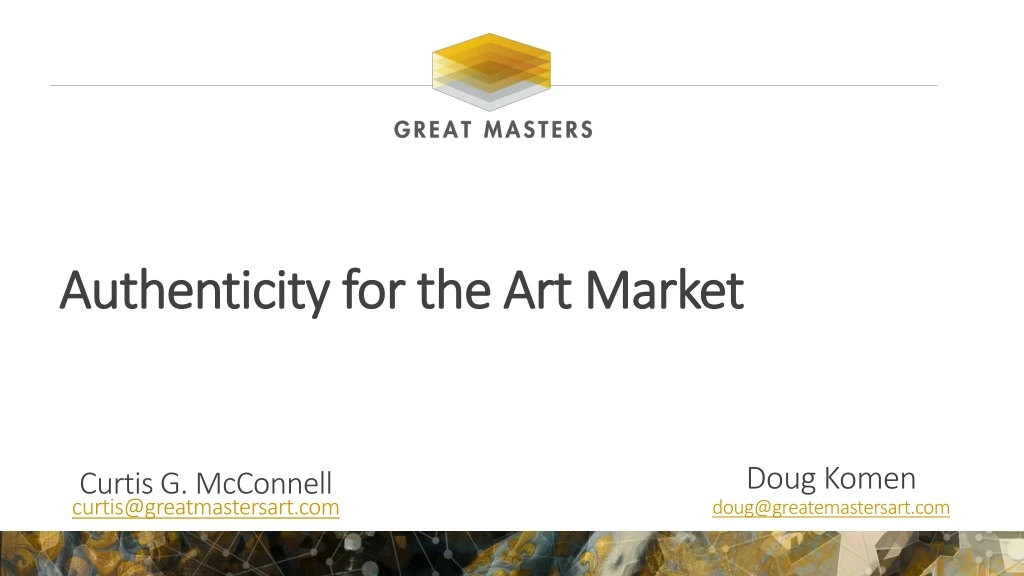 authenticity for the art market