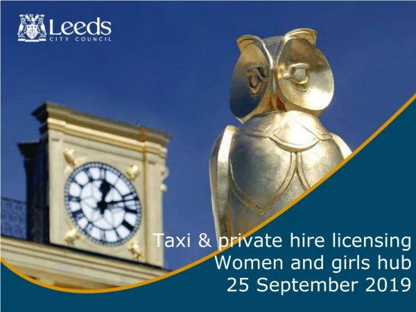 Taxi &amp; private hire licensing Women and girls hub 25 September 2019