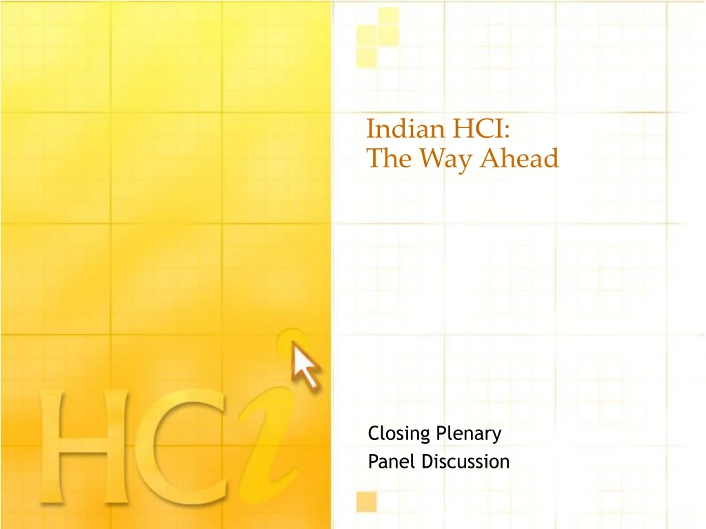 indian hci the way ahead