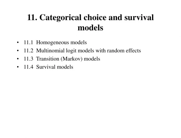 11. Categorical choice and survival models