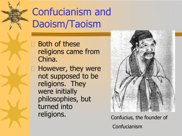 Confucianism and Daoism/Taoism