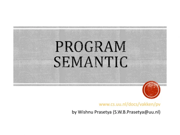 Program Semantic