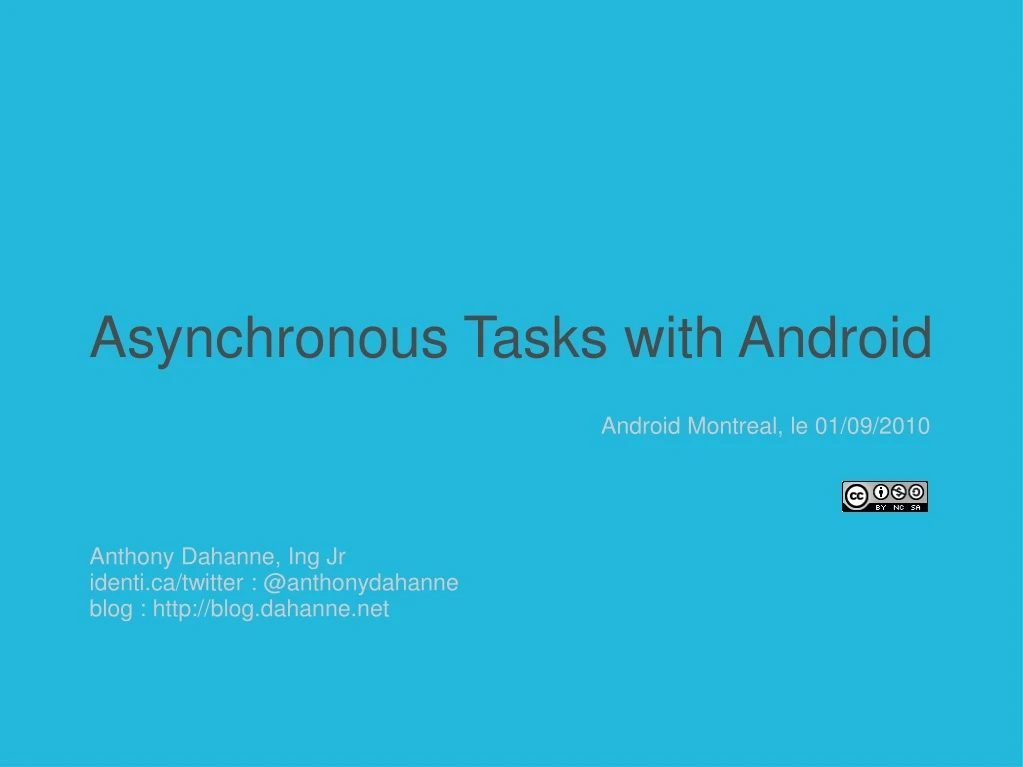 asynchronous tasks with android