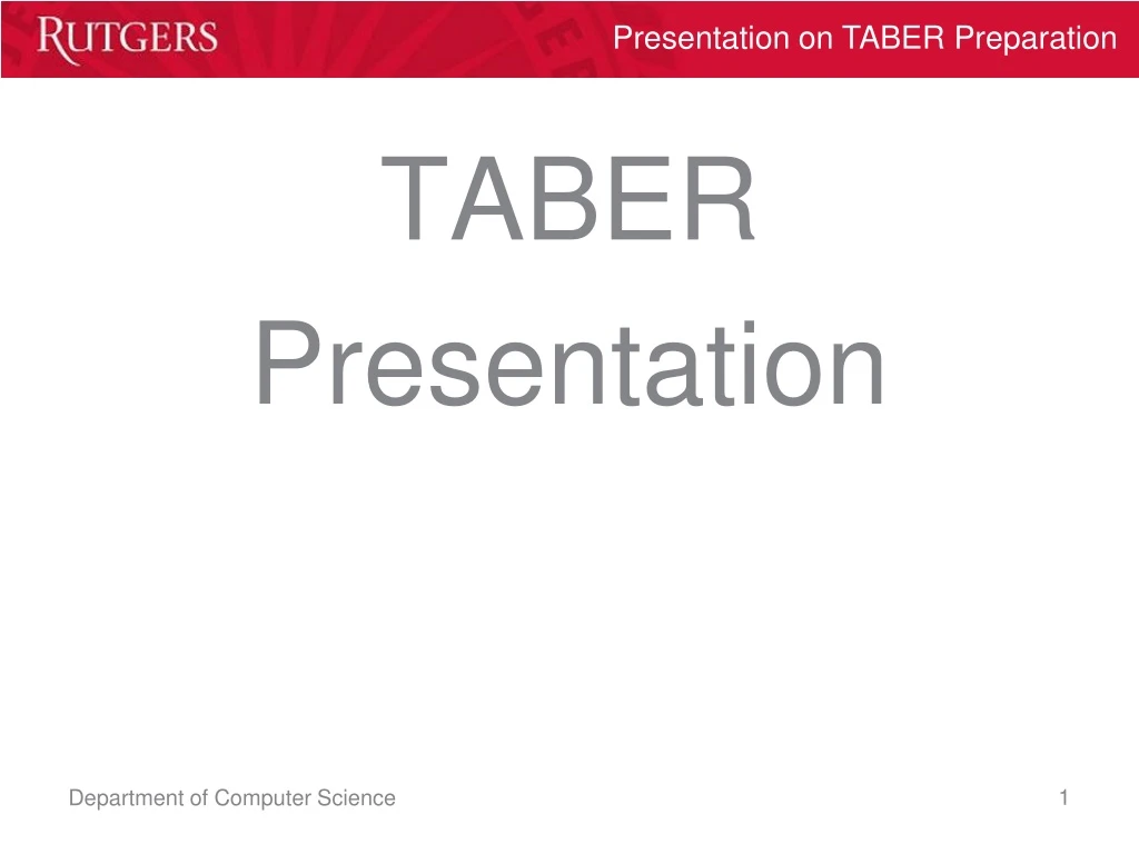 taber presentation