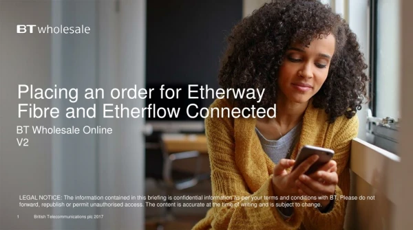 Placing an order for Etherway Fibre and Etherflow Connected