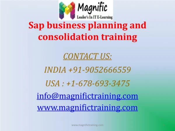 Sap business planning and consolidation training