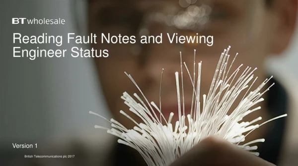 Reading Fault Notes and Viewing Engineer Status Version 1