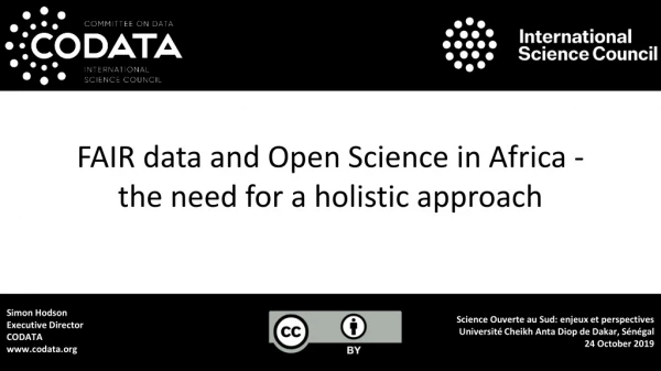 FAIR data and Open Science in Africa - the need for a holistic approach