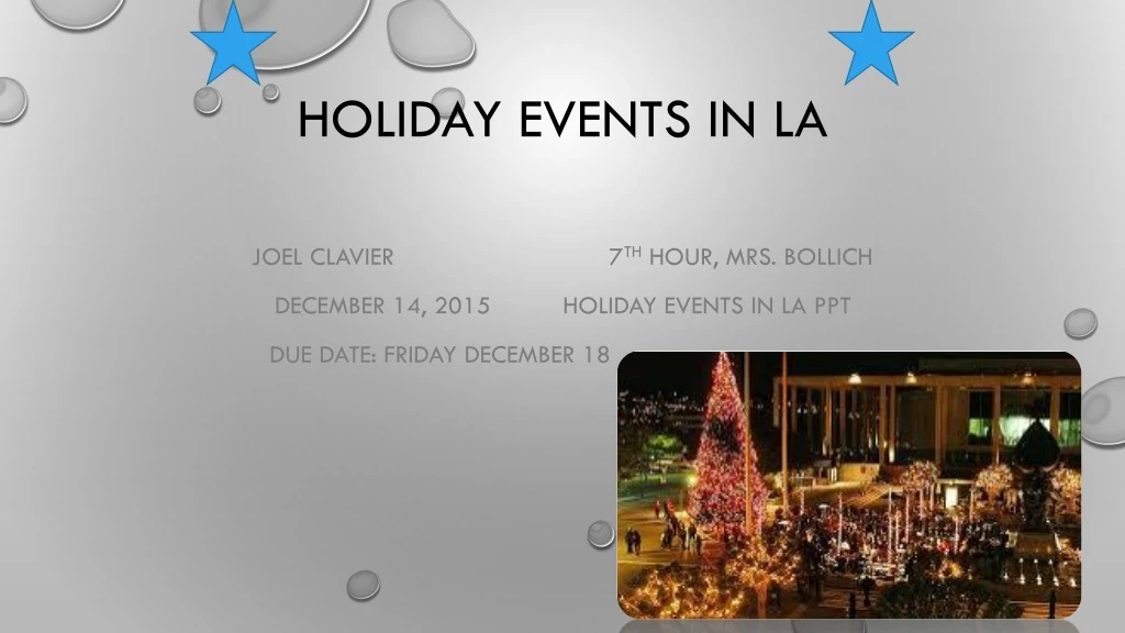 holiday events in la