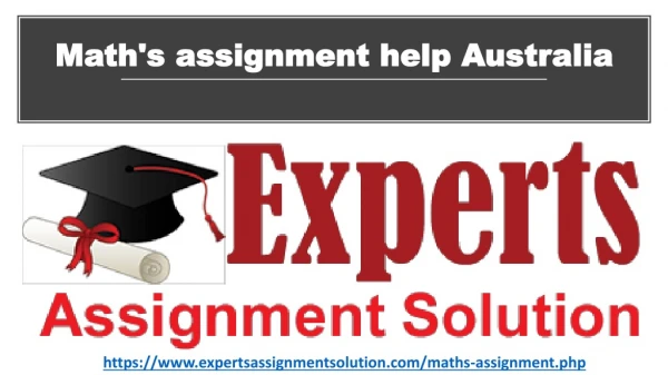 Math's assignment help Australia