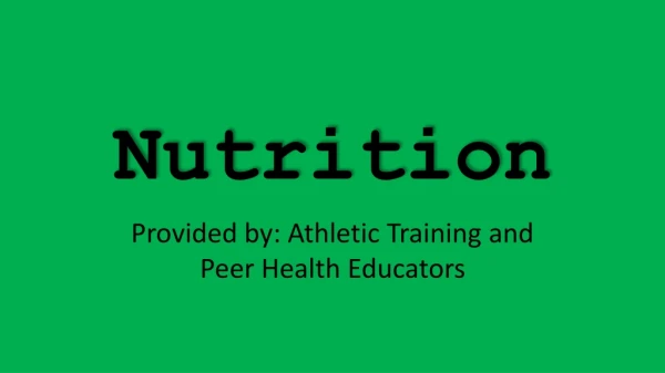 Nutrition