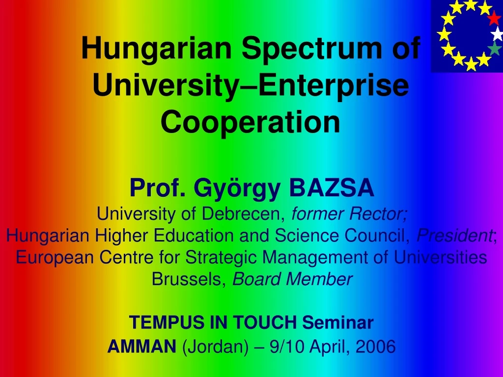 hungarian spectrum of university enterprise