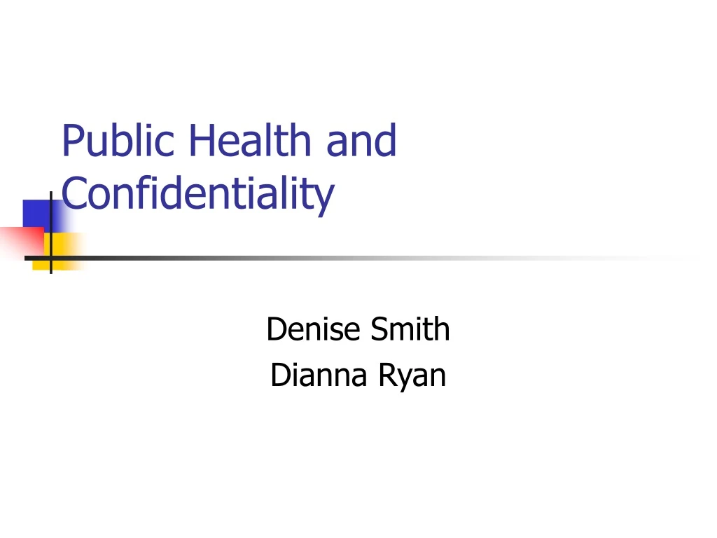 public health and confidentiality