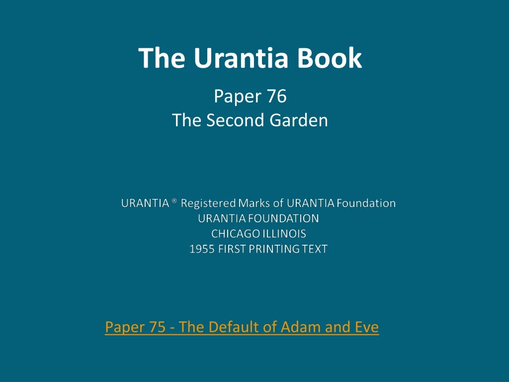 the urantia book