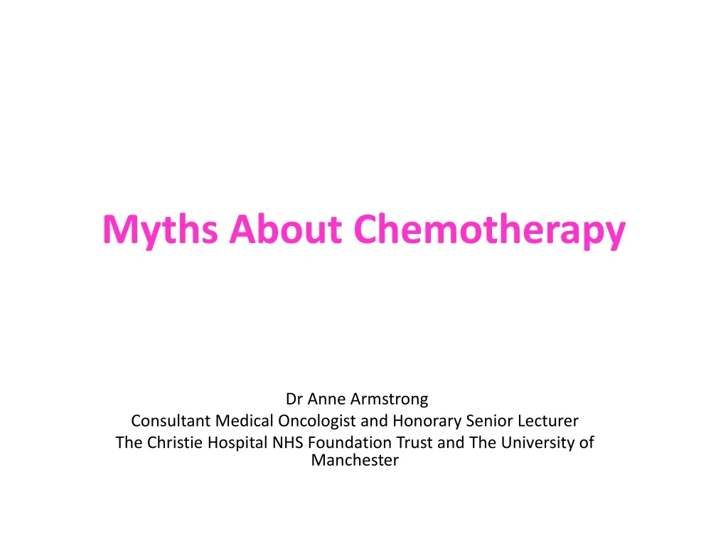myths about chemotherapy