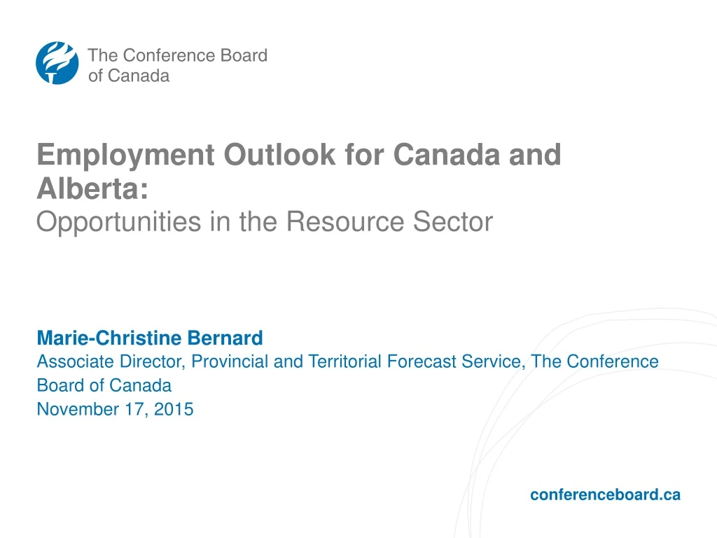 employment outlook for canada and alberta opportunities in the resource sector