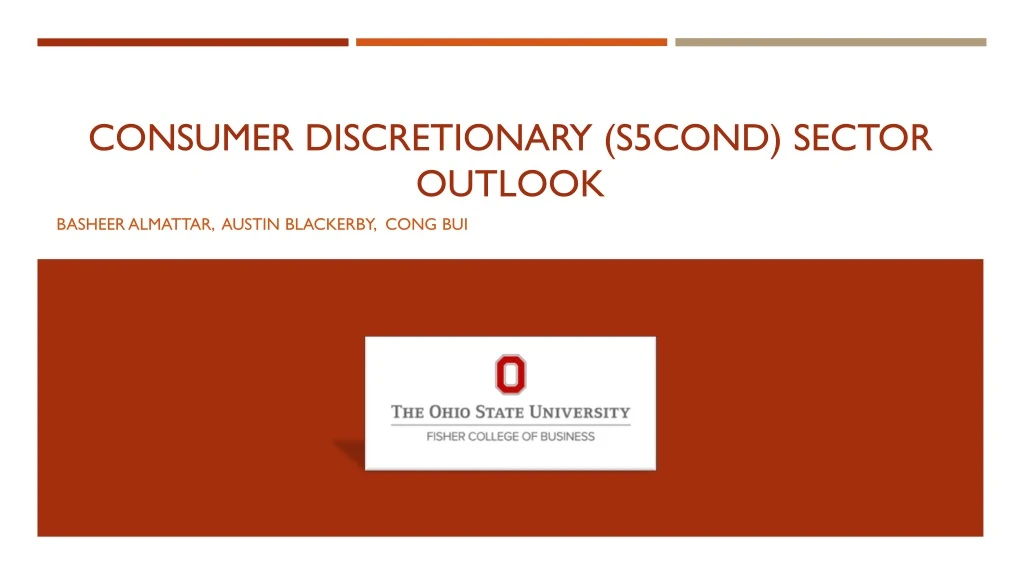 consumer discretionary s5cond sector outlook