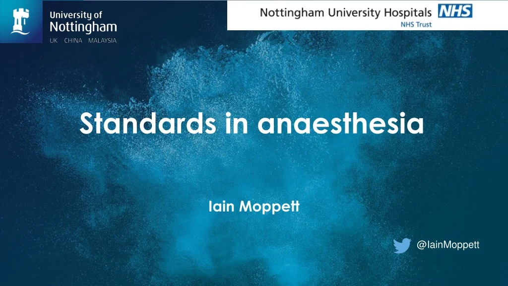 standards in anaesthesia