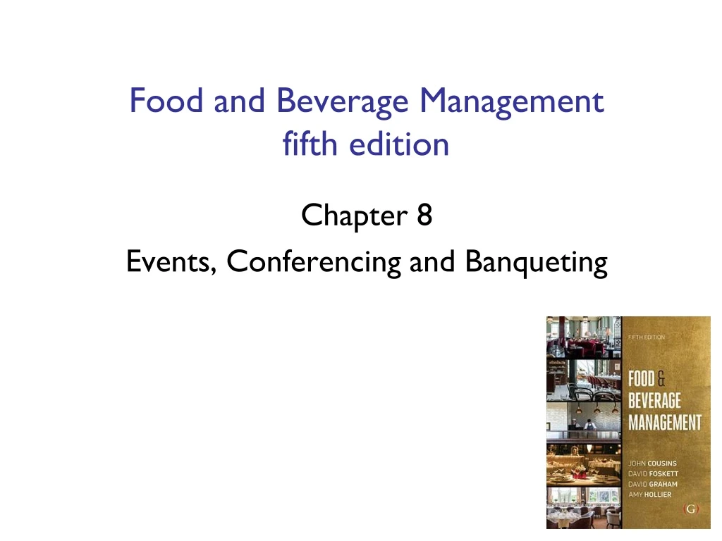 food and beverage management fifth edition