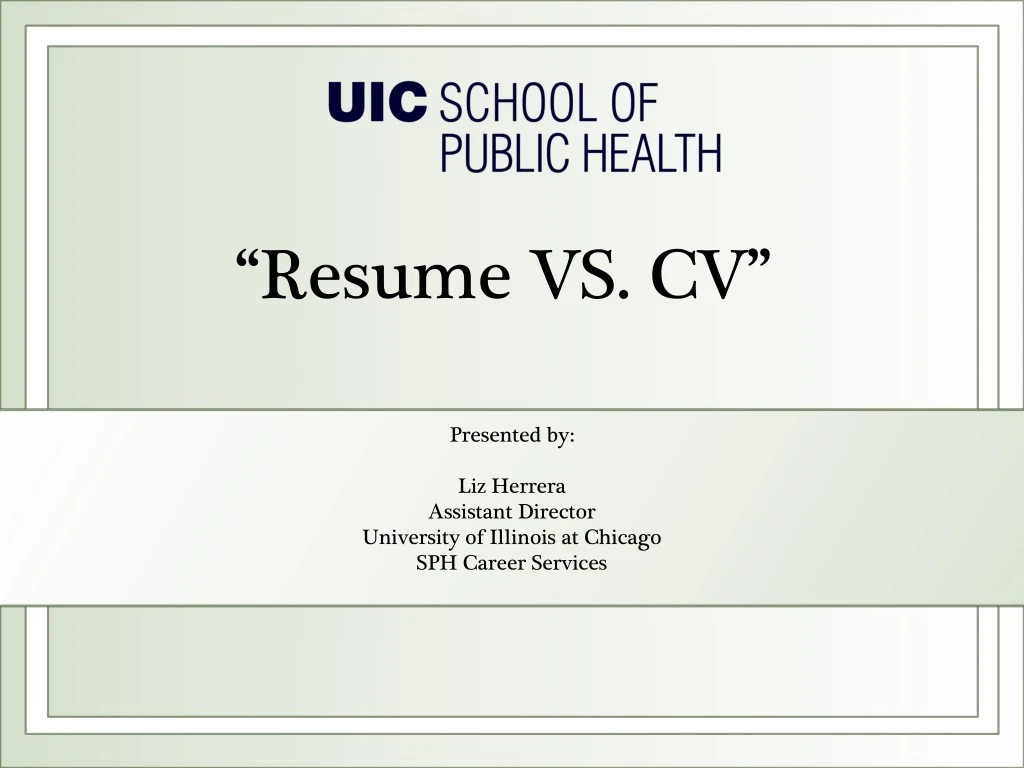 resume vs cv