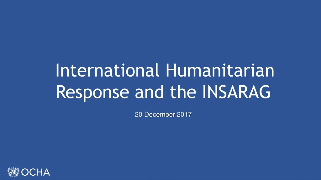 international humanitarian response