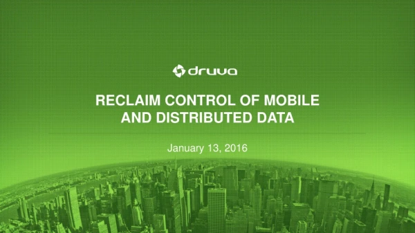 Reclaim control of mobile and distributed data