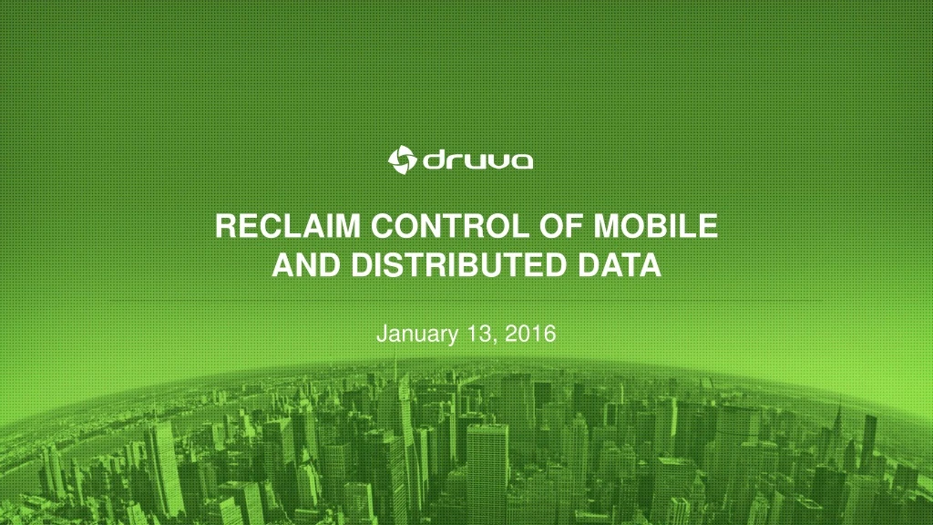 reclaim control of mobile and distributed data
