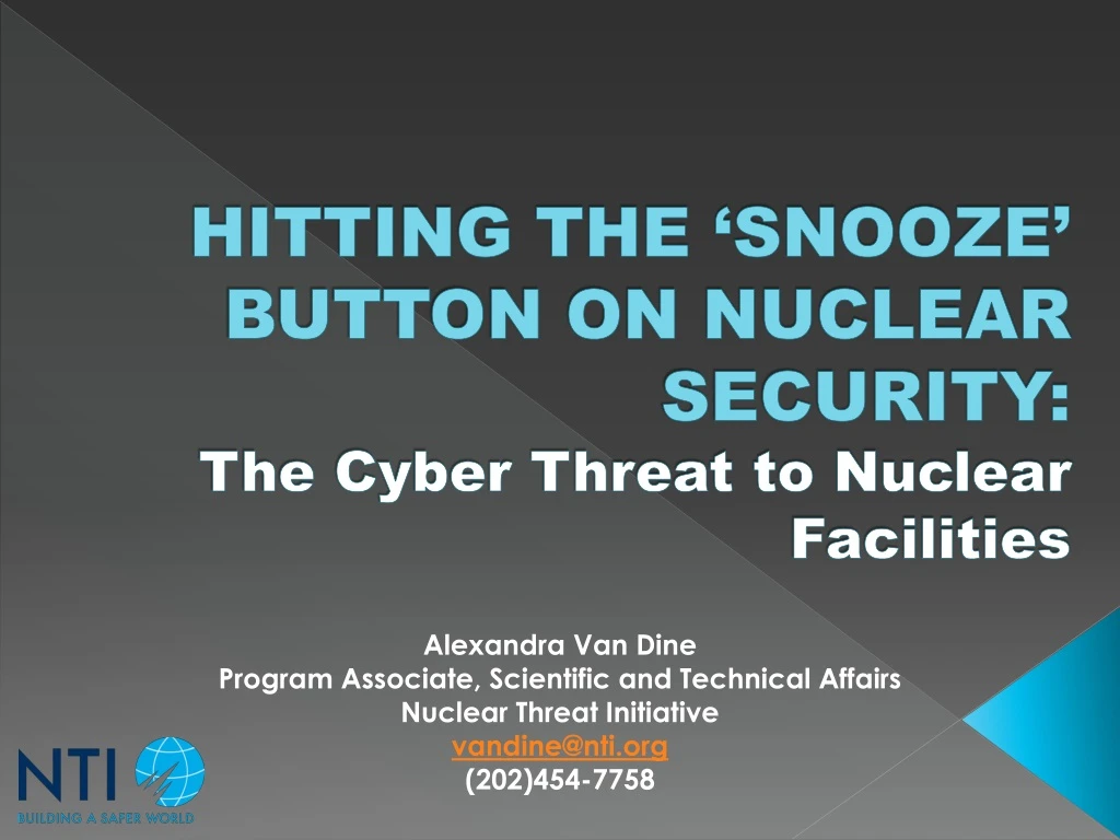 hitting the snooze button on nuclear security the cyber threat to nuclear facilities