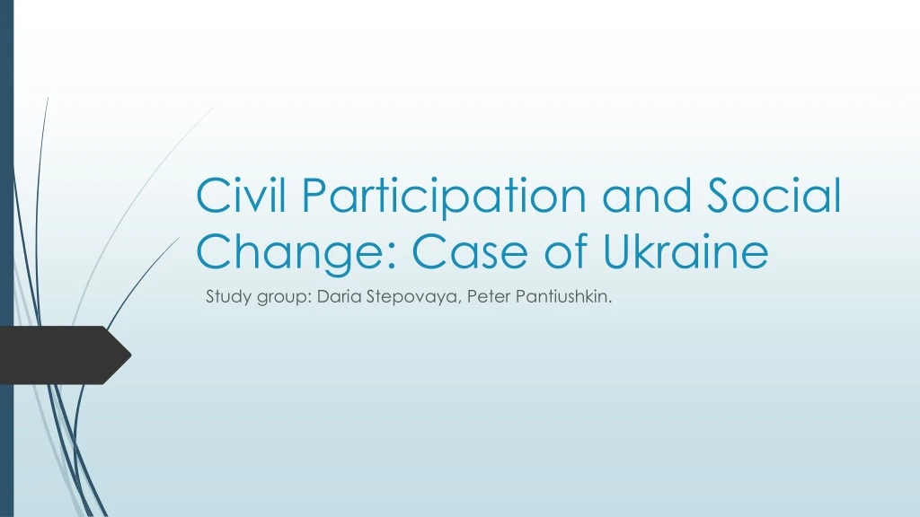 civil participation and social change case of ukraine