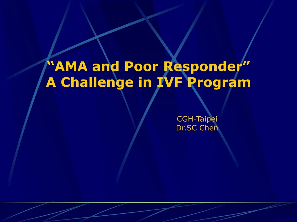 ama and poor responder a challenge in ivf program