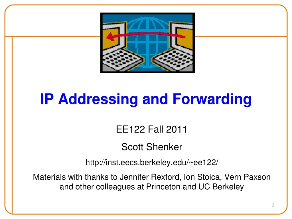 ip addressing and forwarding