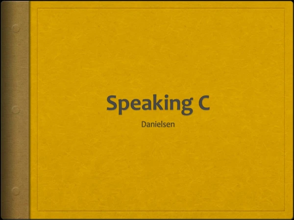 Speaking C