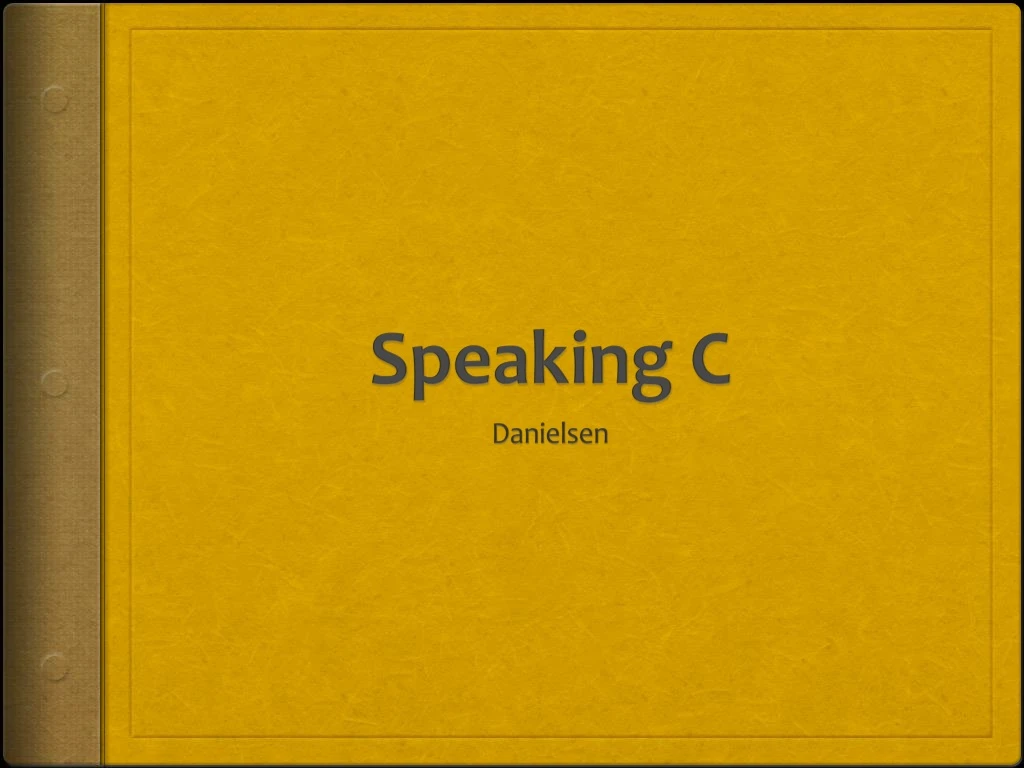 speaking c