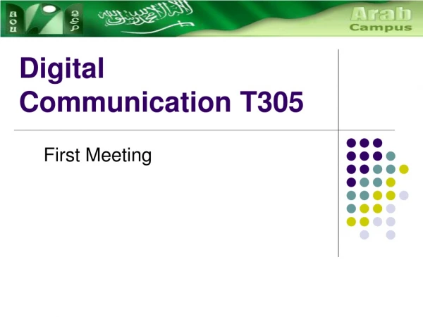 Digital Communication T305