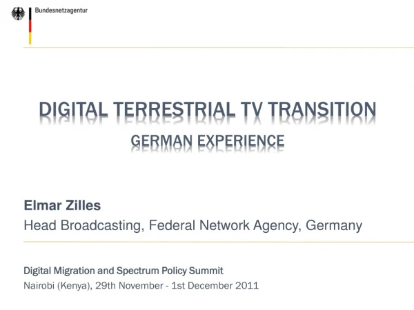 Digital terrestrial TV Transition German Experience