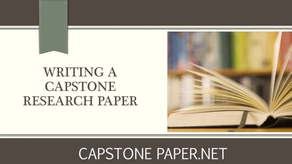 Writing a Capstone Research Paper