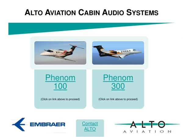 Alto Aviation Cabin Audio Systems