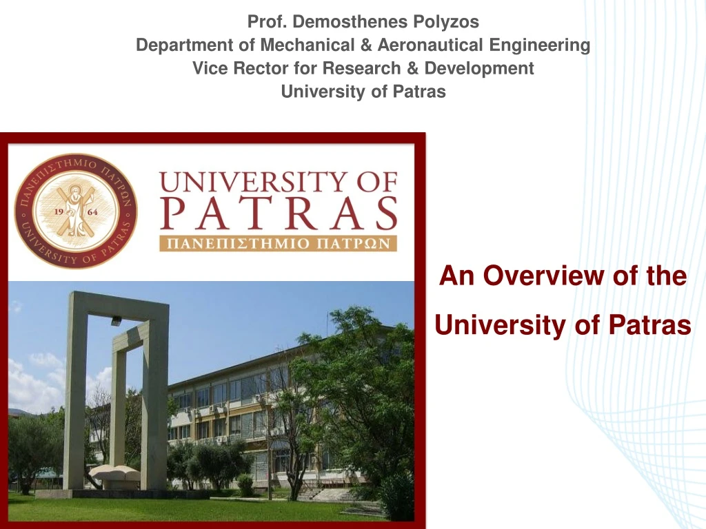 prof demosthenes polyzos department of mechanical