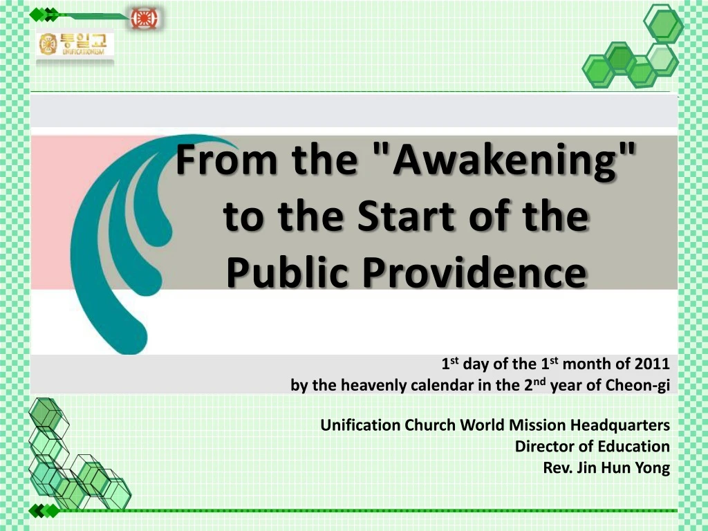from the awakening to the start of the public