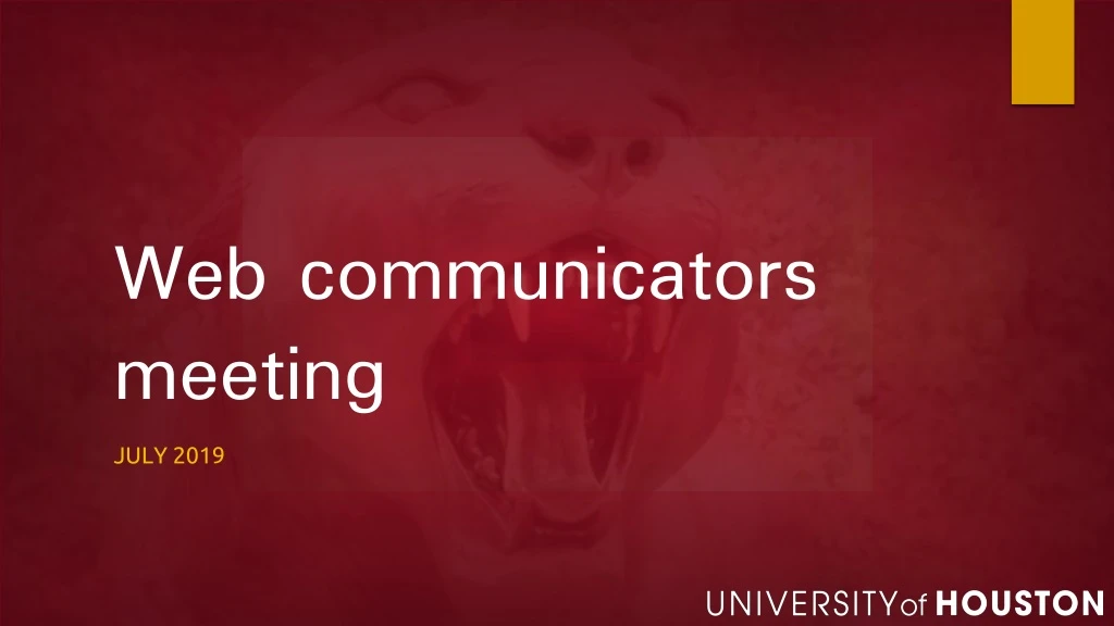web communicators meeting