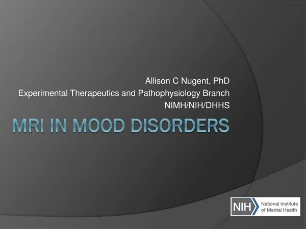 MRI In Mood disorders
