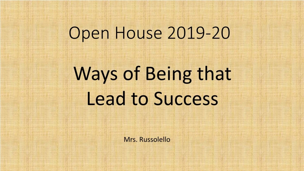 open house 2019 20