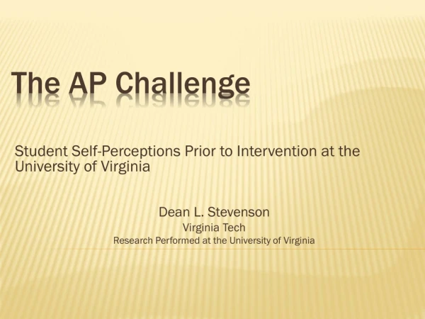 The AP Challenge