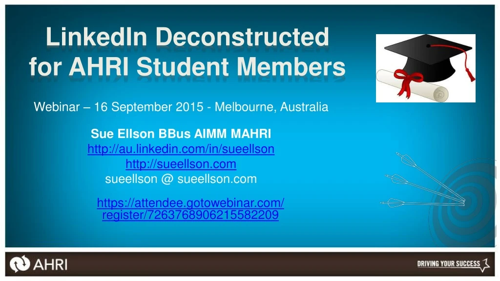 linkedin deconstructed for ahri student members