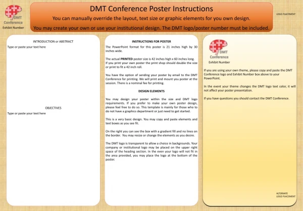 DMT Conference Poster Instructions
