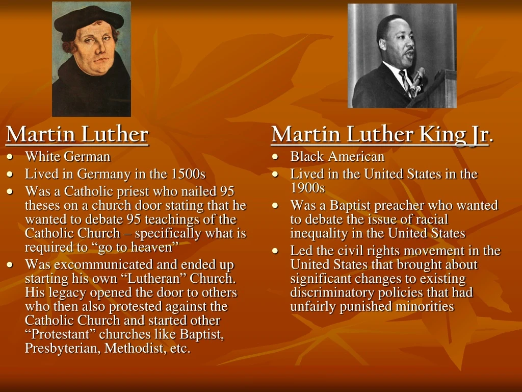 martin luther white german lived in germany